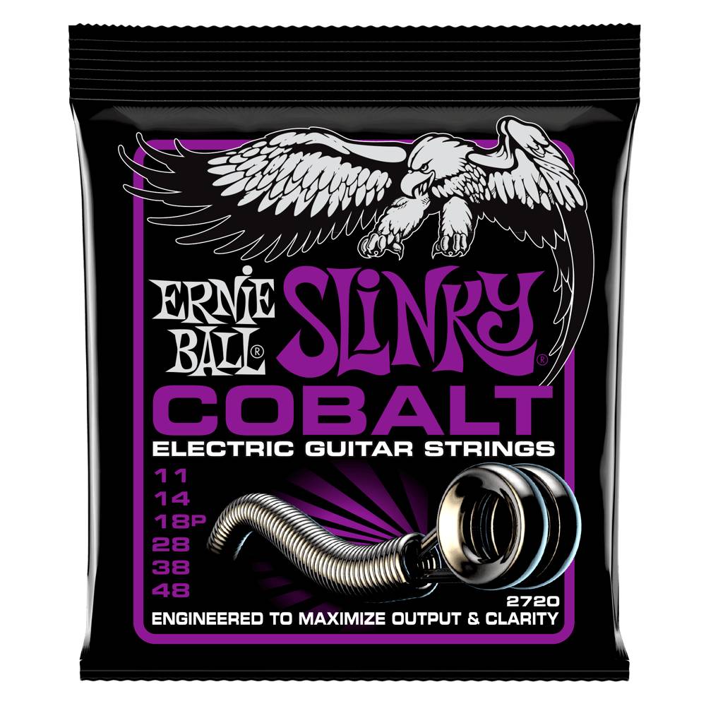 Se Ernie Ball 2720 Cobalt Power Slinky El-guitar strenge 011-048 hos Allround Musik